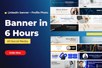 create professional linkedin banner, cover in 12 hours