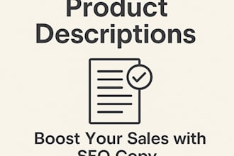 write professional SEO product descriptions for etsy or amazon or ebay