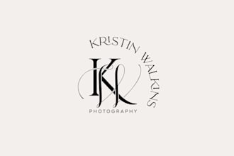 create a modern creative photography signature logo design