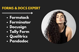 do formstack, forminator, docusign, tally form, qualitrics, pandadoc, hellosign