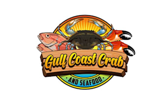 create awesome and gorgeous seafood logo design