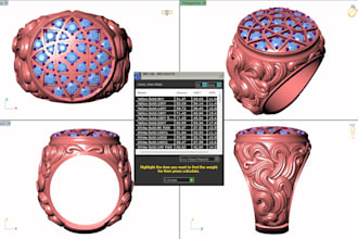 design stunning 3d jewelry models and 3d renderings for you