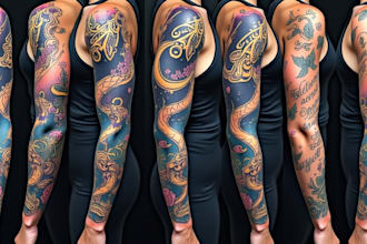 create custom tattoo design, tattoo sleeve