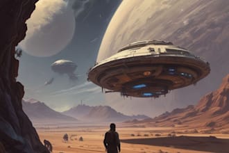 design spaceship, sci fi illustration and sci fi art