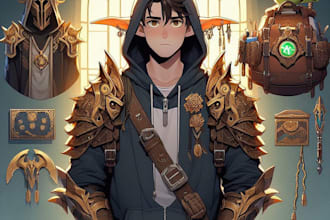 design custom anime oc sheets with detailed lore and storytelling