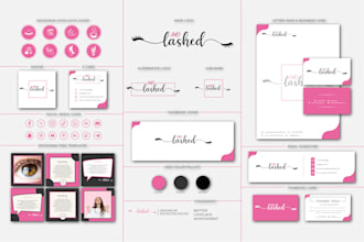 design elegant signature logo, branding kit, brand identity
