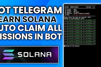 build solana arbitrage bot, solana telegram bot, solana volume bot