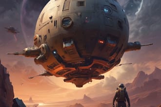 draw sci fi illustration and sci fi art
