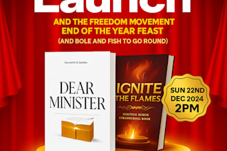 design book launch church and event flyers book cover and social media promotion