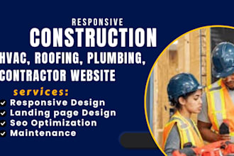 design construction website redesign roof contractor website design hvac website