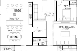 draft architectural floor plans, convert sketch, pdf to cad in pool permit