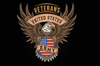 design eye catching monogram veteran businesses logo