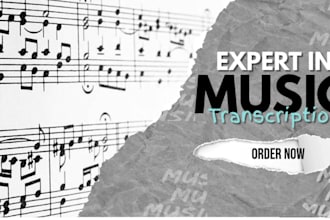 do music transcriptions, audio notation and sheet music of any song