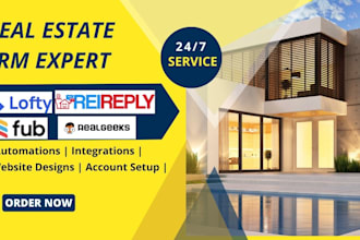 set up real estate crm lofty crm, boldtrail, kvcore, chime, follow up boss, idx