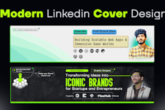 design linkedin, facebook, and twitter covers headers, banners