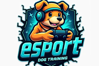 design high   dog training mascot logo with unlimited revision