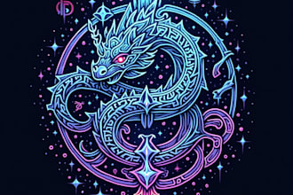 design beasts, monsters, fantasy logo or illustrations