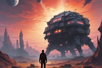 do spaceship, sci fi illustration and sci fi art