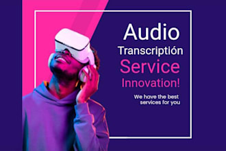 transcribe and translate documents audios and logo