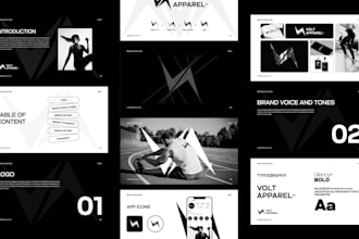 create the brand kit, brand design, logo, brand book