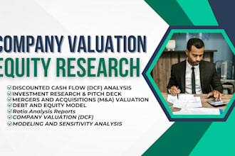 do company valuation, dcf cash flow, equity research, financial analysis, model