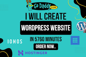 wordpress website on bluehost godaddy hostinger ionos hostgator sideground