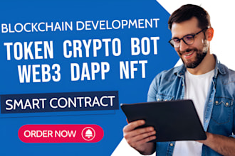 be blockchain developer web3 dapp token nft smart contract crypto bot backend