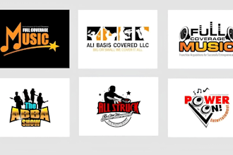 do unique modern music radio hip hop dj TV entertainment logo