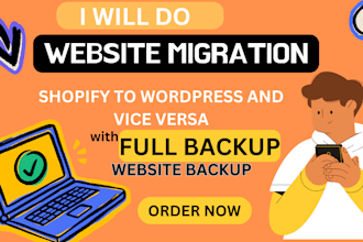 backup clone migrate wordpress to shopify website migration gohighlevel