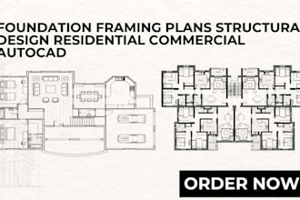 do foundation framing plans structural design residential commercial autocad