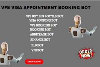 build appointment bot, vfs booking bot, tls bot, visa booking bot