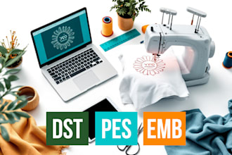 convert your logo to emb, dst format for hat embroidery