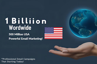 send 500 million bulk email blast, email marketing campaign to inbox and sms