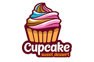 design creative cupcake logo for your business