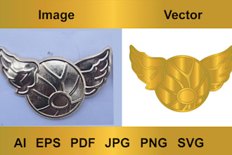produce vector trace logo from old image or update anything