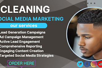 oversee social media marketing for janitorial and commercial cleaning companies