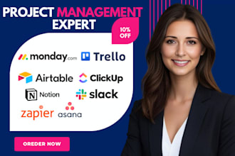 setup project management monday com trello airtable asana clickup notion slack