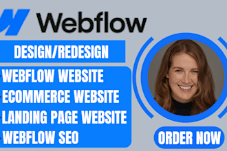 design or redesign webflow ecommerce or landing page website, figma to webflow