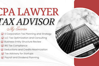 be CPA lawyer, tax accountant and optimize your s corporation and llc taxes