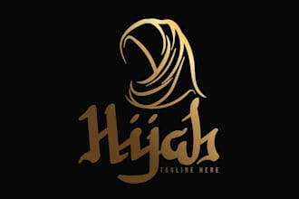design marvelous hijab logo with unlimited revision