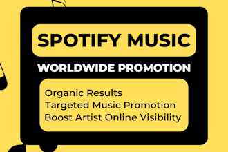build artist music profile, spotify promotion, spotify album promotion