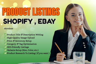 shopify and ebay product listing service