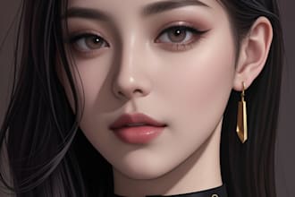 make high detailed ai face portraits for beauty products