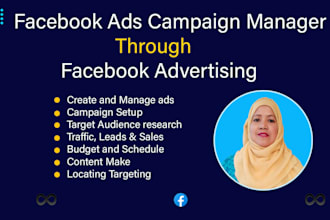 be your facebook ads campaign manager through fb advertising