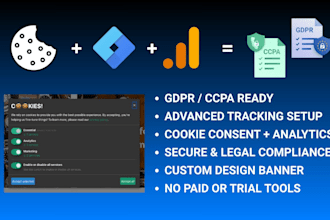 setup gdpr ccpa compliance cookie banner for your website