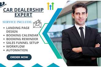 setup car dealership gohighlevel car sales sales funnel car towing landing page