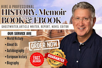 ghostwrite history, sociology, american history, memoir, script, novel ebook