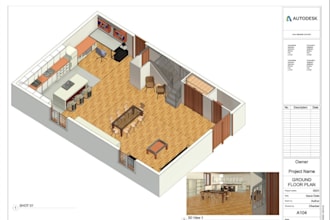 draw renovation and home addition drawings for city permit architectural model