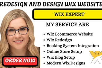 create wix ecommerce website redesign booking blog online store setup modern