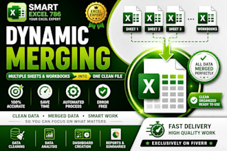 merge excel files and clean, format your data professionally